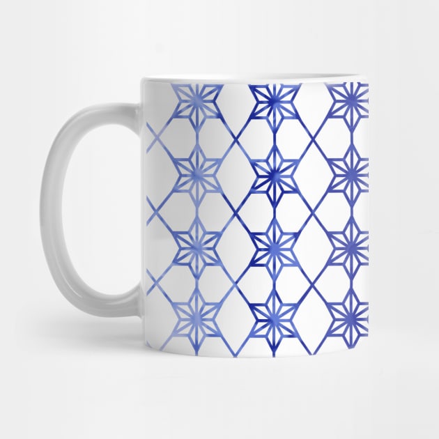 BLUE And White Star Pattern by SartorisArt1